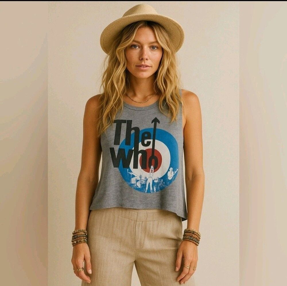 Chaser NWT “The Who” Graphic Muscle Tank | Vintage Rock Band Tee